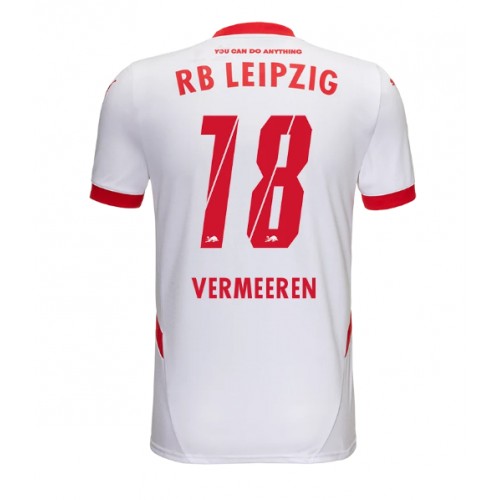 Fotballdrakt Herre RB Leipzig Arthur Vermeeren #18 Hjemmedrakt 2024-25 Kortermet